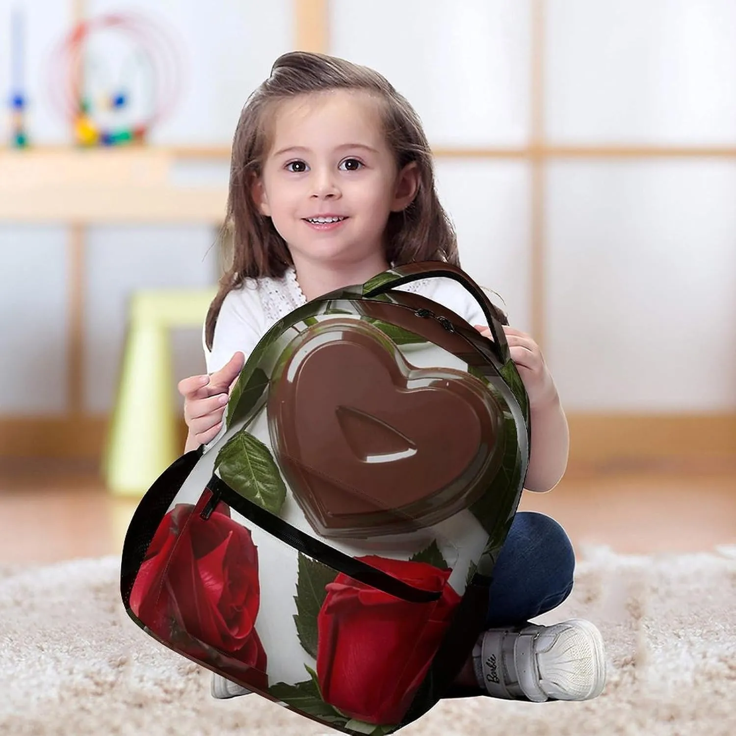 Backpack for Men Women Laptop Backpack Chocolate And Roses Casual Daypack Laptop Bag for Travel