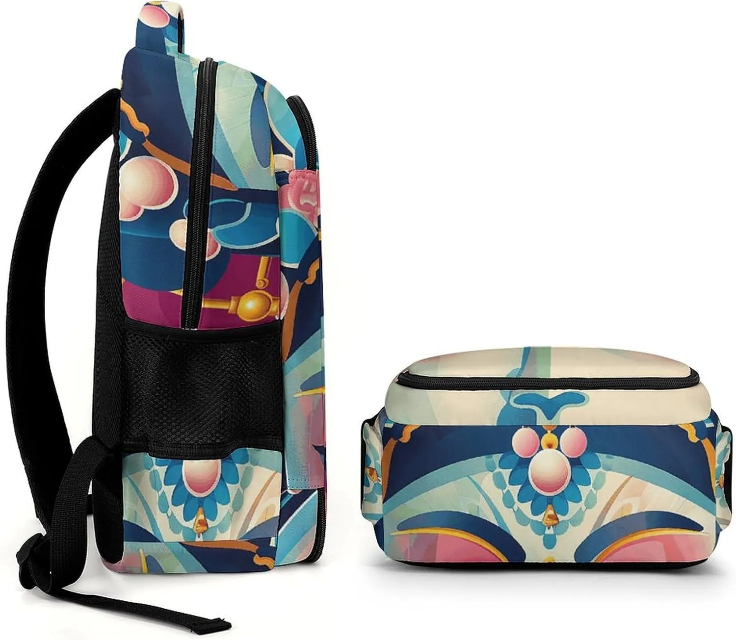 Backpack for Men Women Laptop Backpack Facial Makeup Pattern Casual Daypack Laptop Bag for Travel