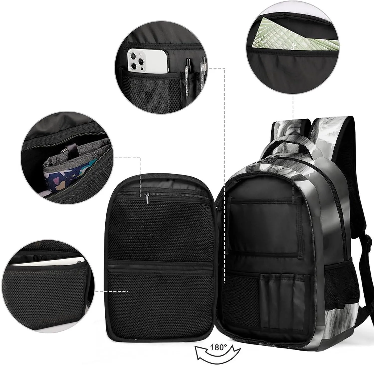 Backpack for Men Women Laptop Backpack Goat in The Woods Casual Daypack Laptop Bag for Travel