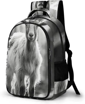 Backpack for Men Women Laptop Backpack Goat in The Woods Casual Daypack Laptop Bag for Travel