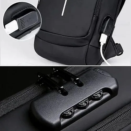 Bag Sports, Casual Quick offer Bag Port Chest Sling Built-in features And Crossbody Travel, | for USB Office Waterproof For Charging Women & Anti-Theft Men | Use