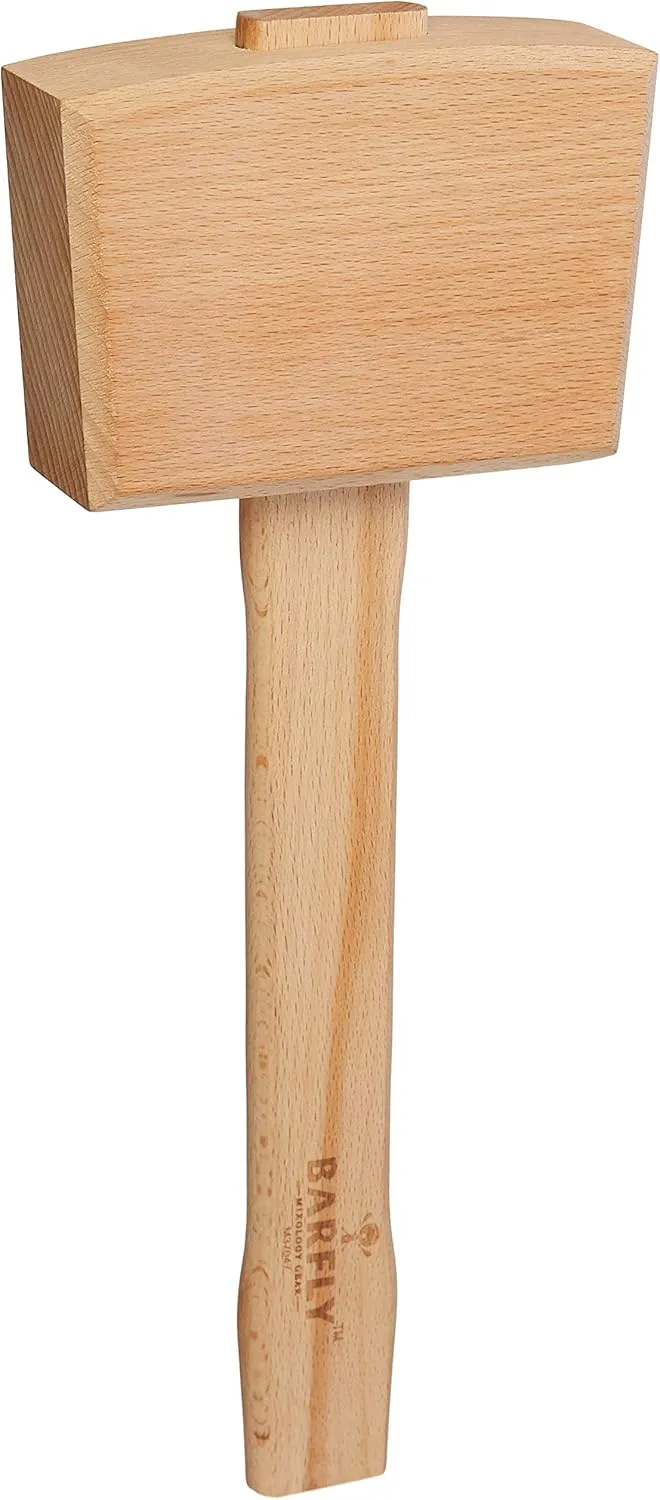 Barfly Wood Ice Mallet and Lewis Ice Bag