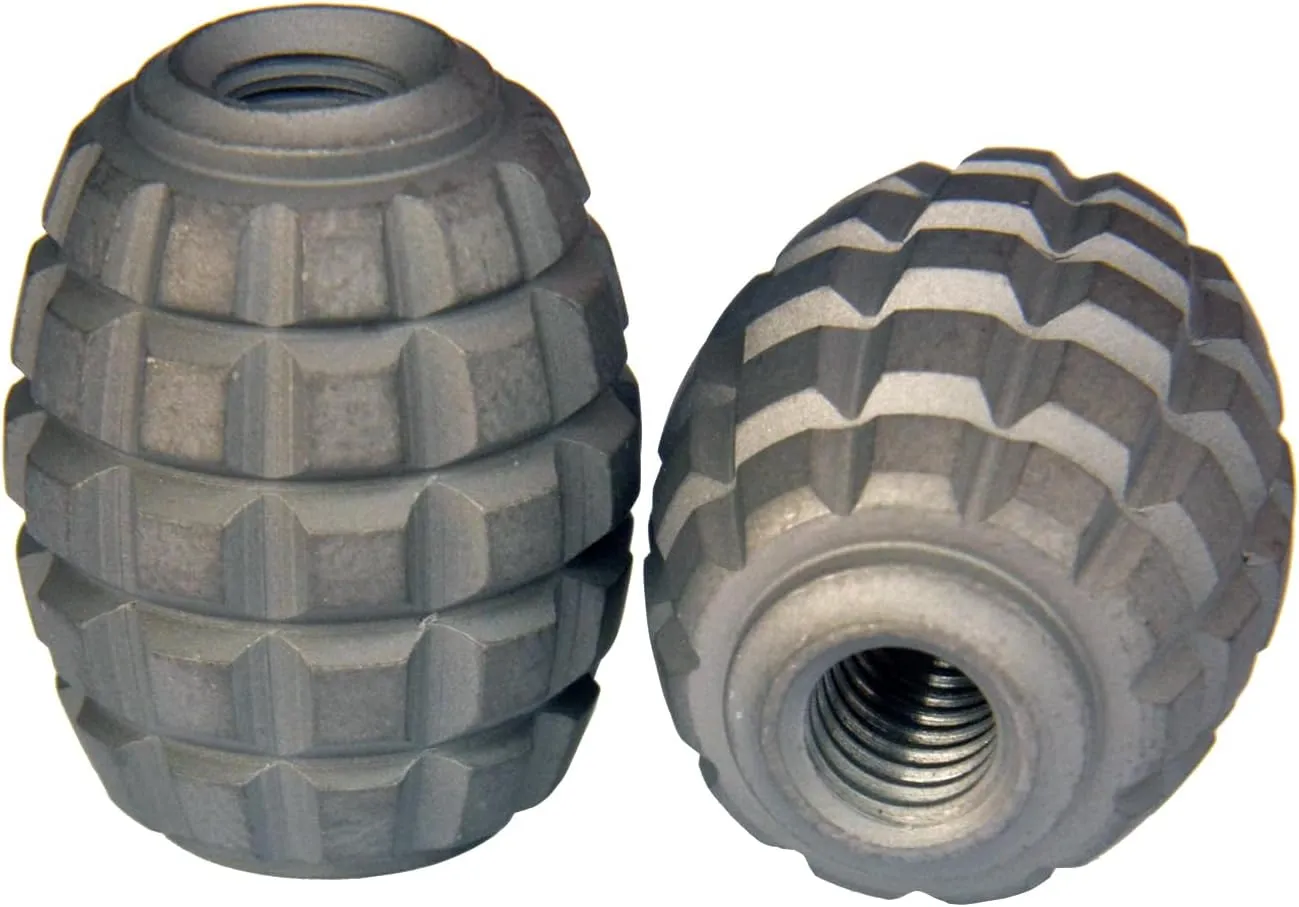 Barrel Shape Grenade Texture EDC Solid Titanium Ti TC4 CNC Lanyard Big Bead Parachute Cord EDC Pendant Bead DIY Accessories w/Toothpick MGSL
