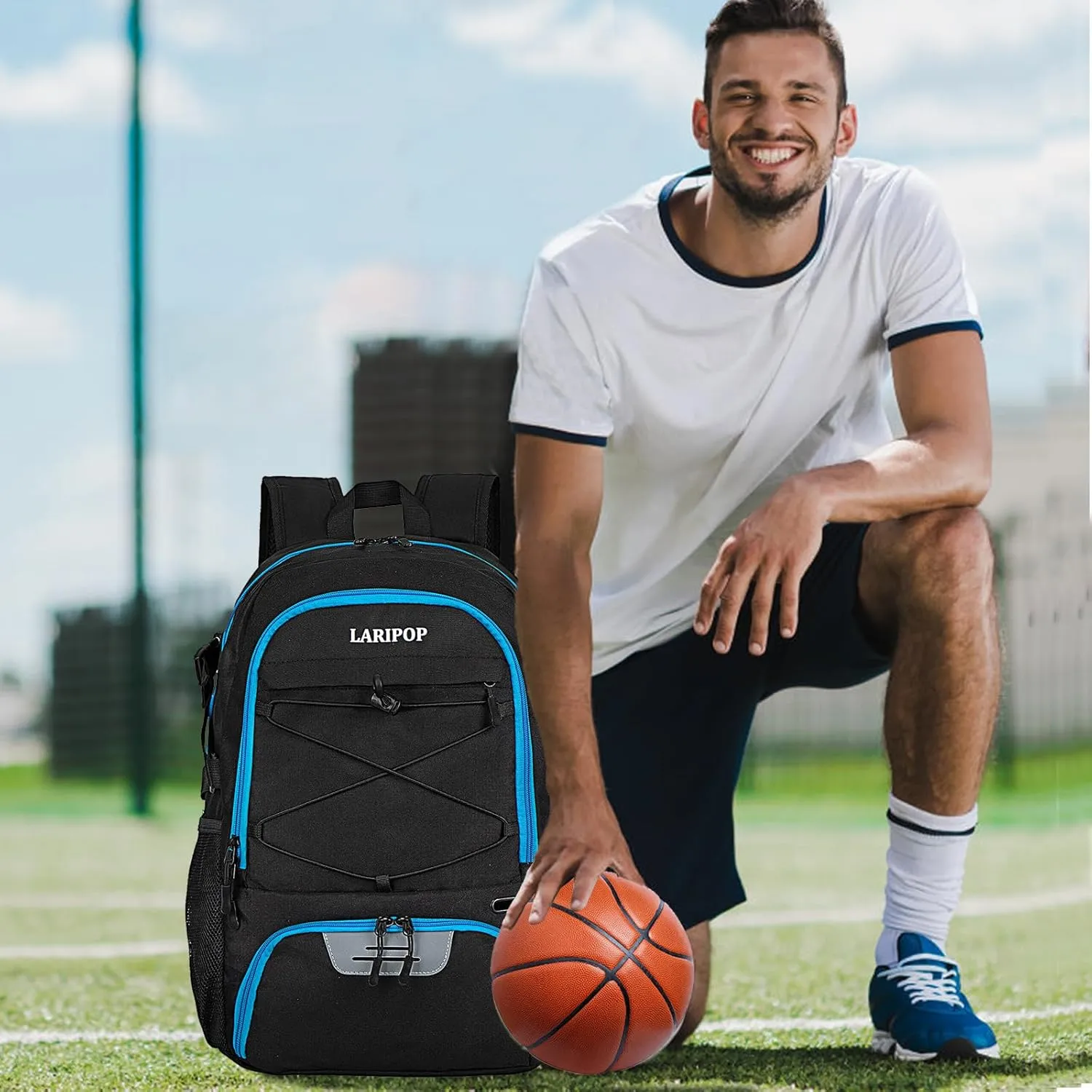Basketball Bag Backpack with Ball Holder Shoes Compartment, Elite Backpack-Large Basketball Accessories Sports Bag