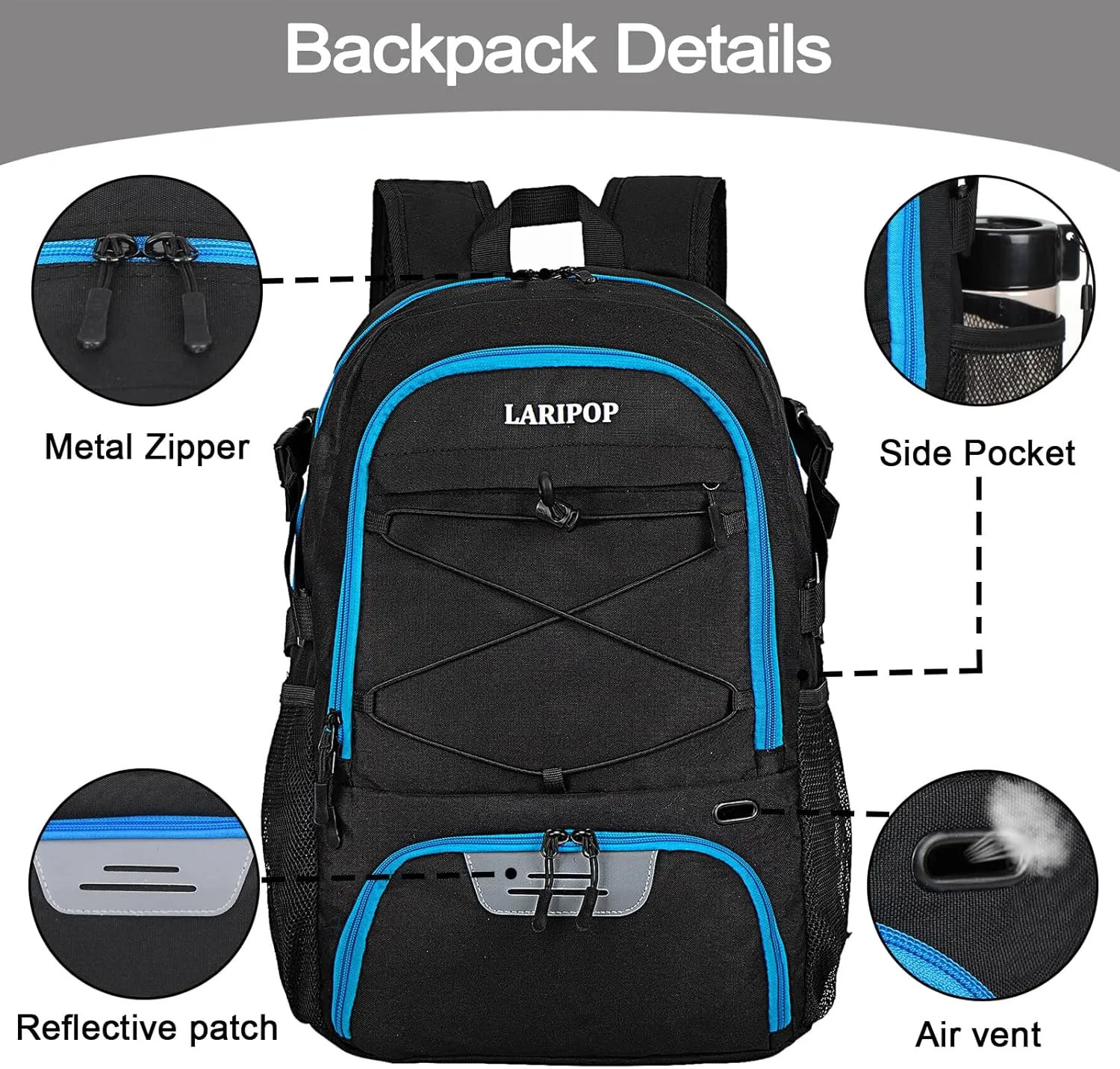 Basketball Bag Backpack with Ball Holder Shoes Compartment, Elite Backpack-Large Basketball Accessories Sports Bag