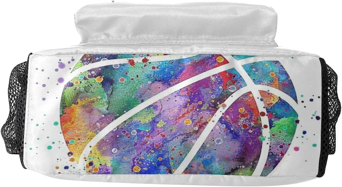 Basketball Watercolor Art Backpack Personalized Name Waterproof for Boys Girls Gift