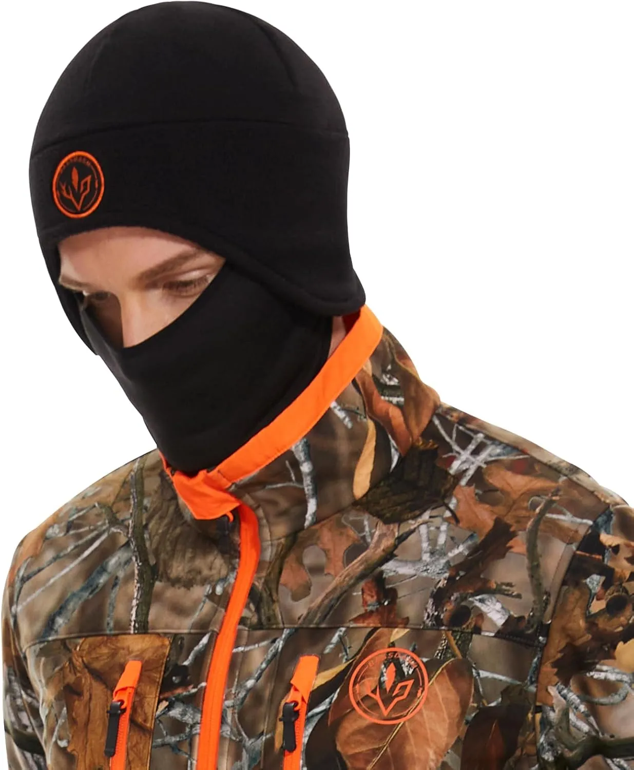 BASSDASH Soft Fleece 2-in-1 Hat with Ski Mask Ear Flap Ice Fishing Hunting Beanie for Men Women Cold Weather Winter