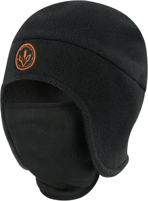 BASSDASH Soft Fleece 2-in-1 Hat with Ski Mask Ear Flap Ice Fishing Hunting Beanie for Men Women Cold Weather Winter