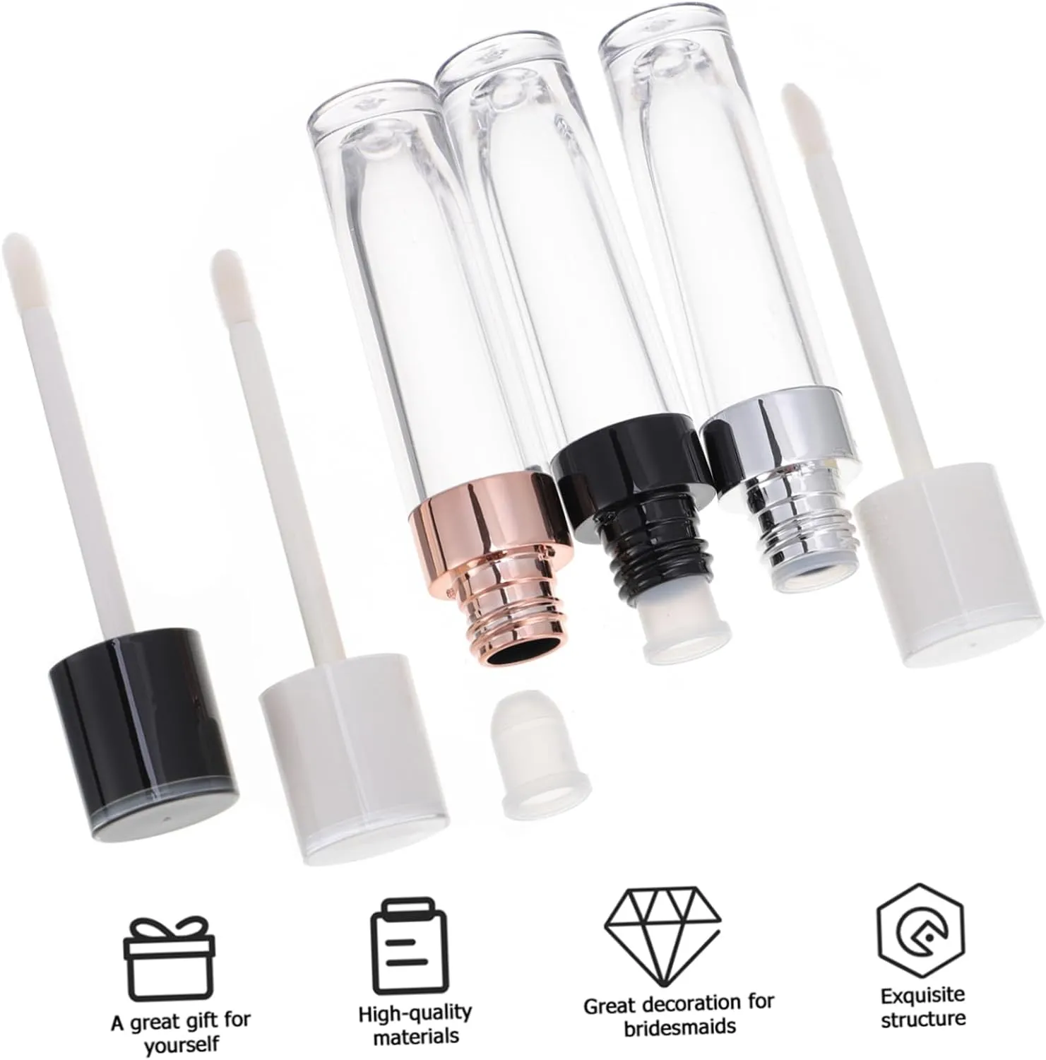 Beaupretty 1set Refillable Lip Gloss Tubes Containers for Lip Gloss Portable and Leak Makeup Bottles for Travel and Outdoor Activities 9pcs