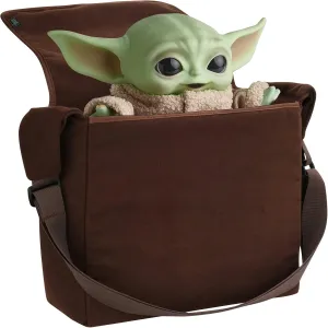 Beautyflier Cosplay Carrying Satchel Bag Compatible with Din Grogu Plush Toy, Stuffed Animal Character Vintage Cartoon Props Shoulder Crossbody Bag for Movie Fans,Toy Not Included