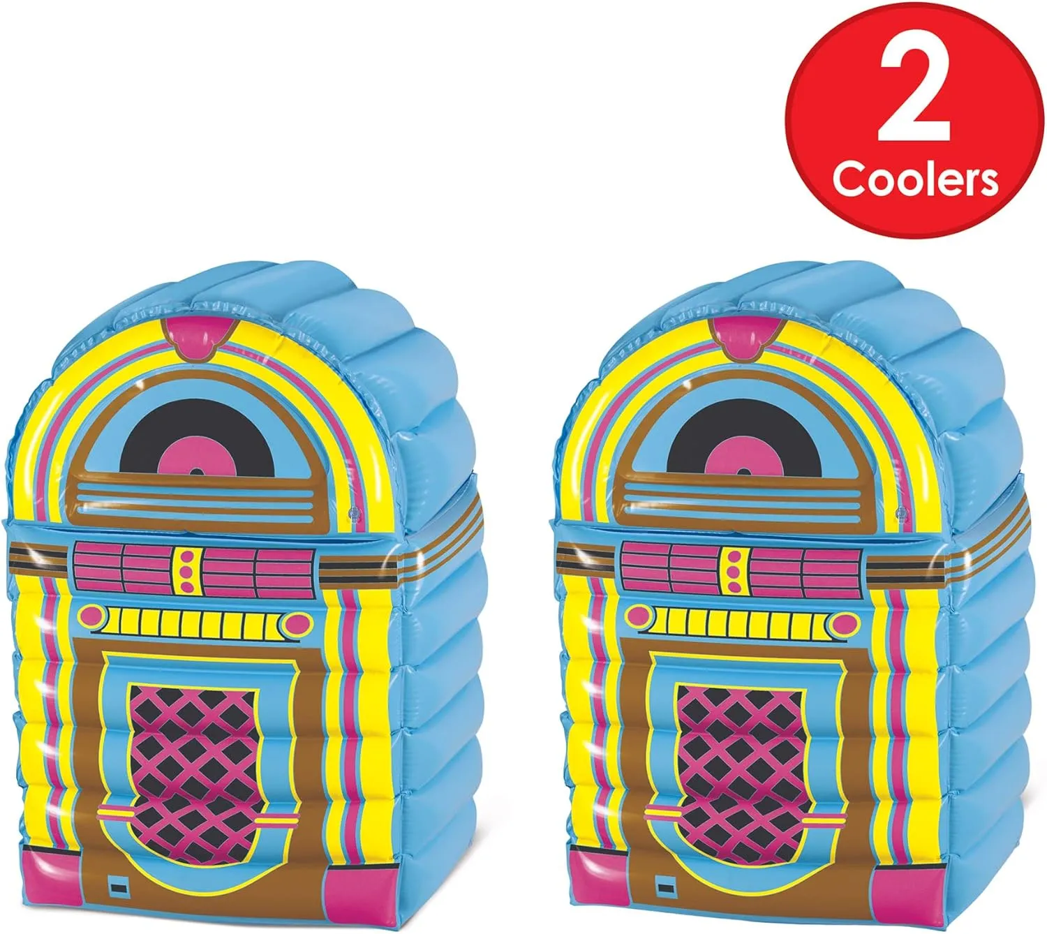 Beistle Inflatable Cooler – 50's & 80's Party Decorations, Drink Containers, Beverage Cooler, Music Themed Decorations: Decades