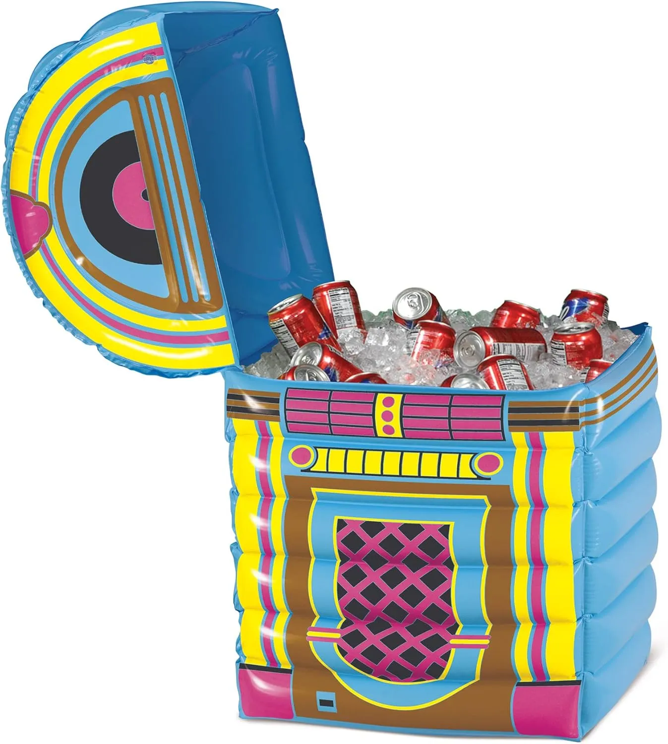 Beistle Inflatable Cooler – 50's & 80's Party Decorations, Drink Containers, Beverage Cooler, Music Themed Decorations: Decades