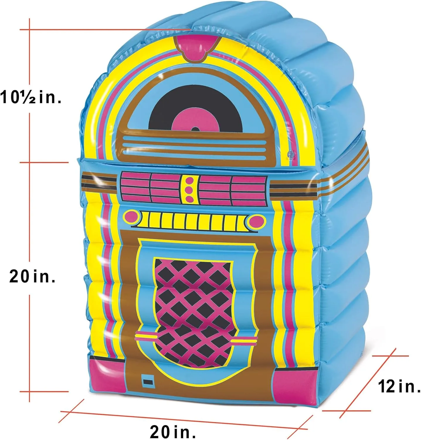 Beistle Inflatable Cooler – 50's & 80's Party Decorations, Drink Containers, Beverage Cooler, Music Themed Decorations: Decades
