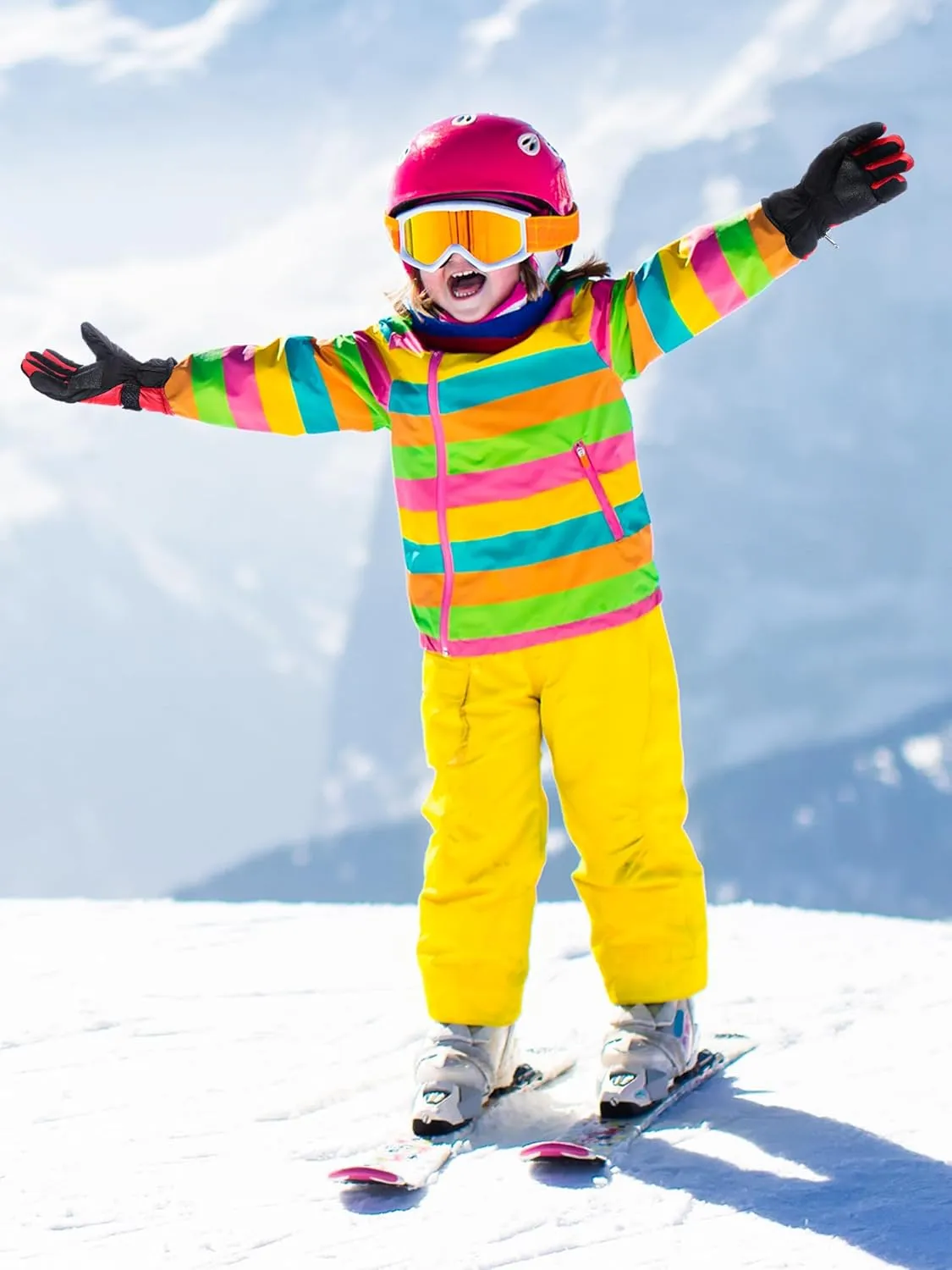 Bencailor 6 Pairs Winter Gloves for Kids Waterproof Boys Snow Ski Gloves Girls Warm Windproof Mittens for Children Outdoor