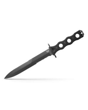 Benchmade 185SBK Fixed Blade Serrated Edge G-10 Black 7.11" Knife