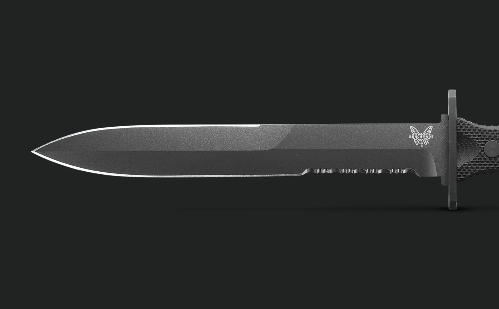 Benchmade 185SBK Fixed Blade Serrated Edge G-10 Black 7.11" Knife