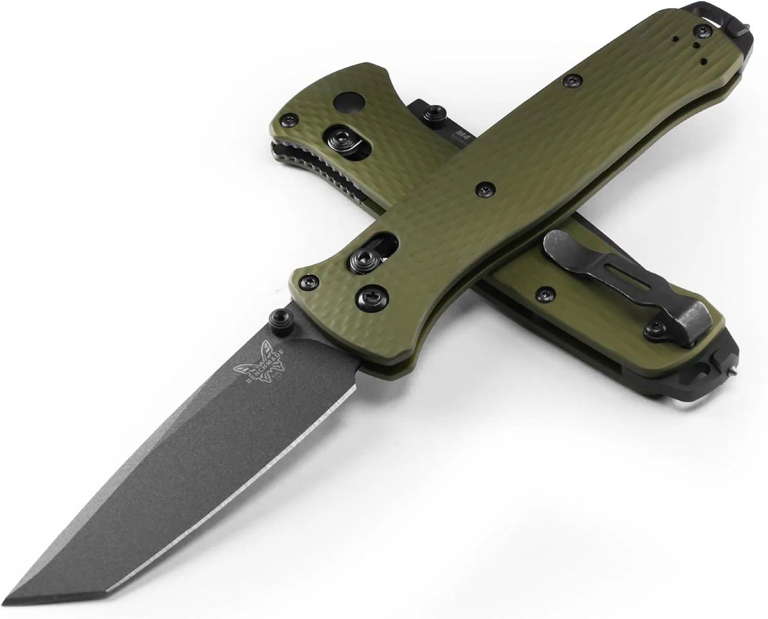 Benchmade - Bailout 537GY EDC Knife, Tanto Blade with Woodland Green Handle (537GY-1)