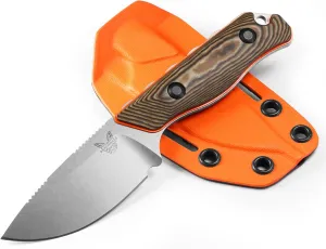Benchmade - Hidden Canyon Hunter 15017-1 Fixed Blade Hunting Knife with Orange G10 Handle (15017-1)