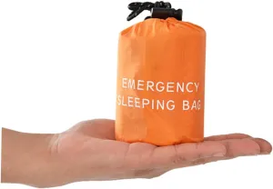 BESPORTBLE Emergency Sleeping Bag with Storage Bag and Whistle Pe Aluminum Film Tent Mat for Outdoor Camping Hiking and Travel Compact and Portable First Aid Essential for Adventure