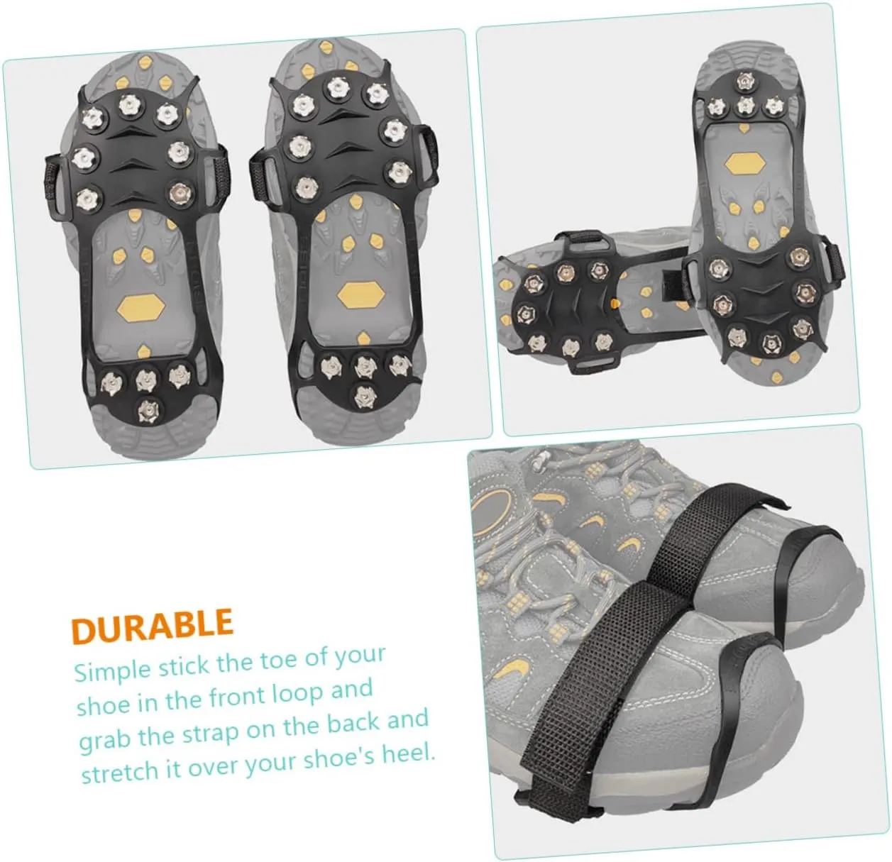 BESPORTBLE Mountaineering Covers Ski - Shoe Grippers Boot Grippers Ice Heel Protectors for Shoes Ice Cleats Snow