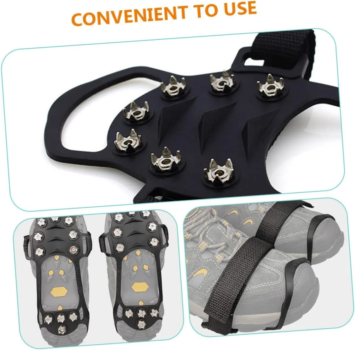 BESPORTBLE Mountaineering Covers Ski - Shoe Grippers Boot Grippers Ice Heel Protectors for Shoes Ice Cleats Snow