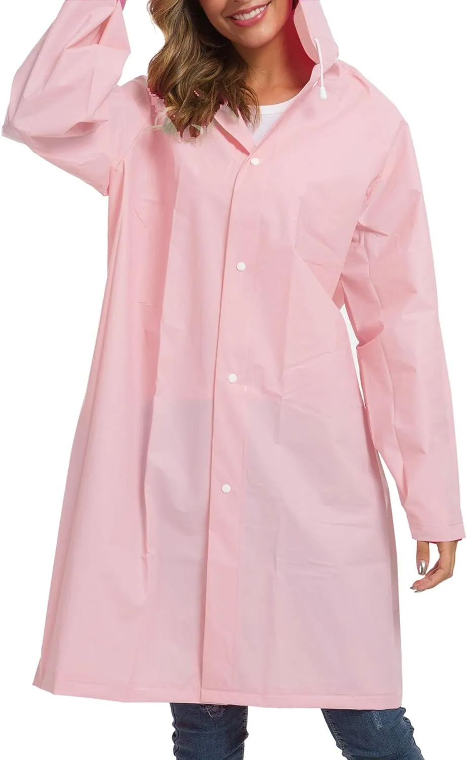 Besshopie EVA Raincoat Waterproof Rain Poncho Reusable Unisex Men Women Long Clear Rain Wear