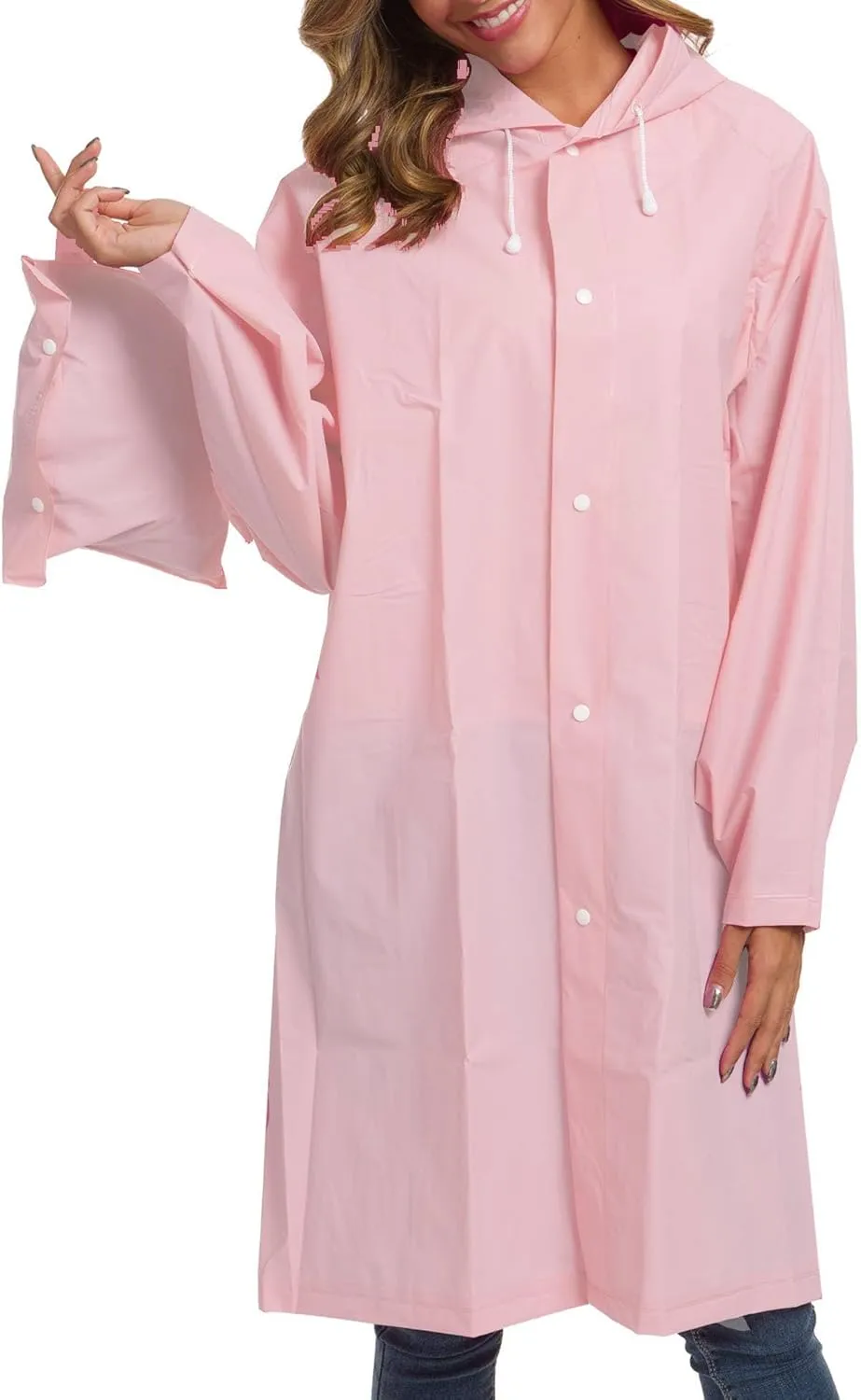 Besshopie EVA Raincoat Waterproof Rain Poncho Reusable Unisex Men Women Long Clear Rain Wear