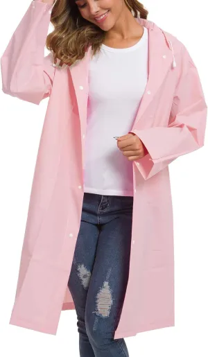 Besshopie EVA Raincoat Waterproof Rain Poncho Reusable Unisex Men Women Long Clear Rain Wear