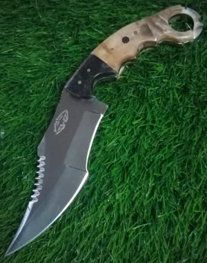Best.Buy.Damascus1 Handmade Hunting Knife Ram Horn 9.5'' Knife Fixed Blad 420c Stainless Steel Outdoors & Sports Camping Hunting Knife Prime Quality