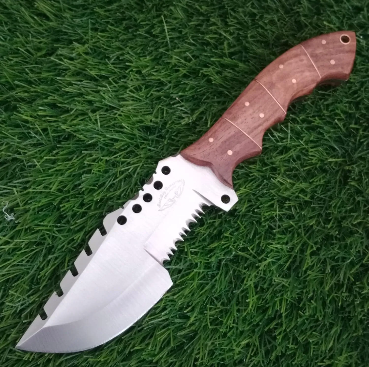 Best.Buy.Damascus1 Handmade Tracker Knife Rose Wooden Handel 9.5" Fixed Blade 420c Stainless Steel Hunting Knife Prime Quality