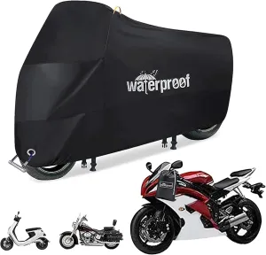 Bike Cover Waterproof Bicycle Cover Indoor Outdoor Uv-resistant Bike Storage Tent with Buckle and Lock-holes for Most Bikes, Bicycle, E-bikes Bike Storage Tent Bicycle Cover Bike Cover Waterproof Bike