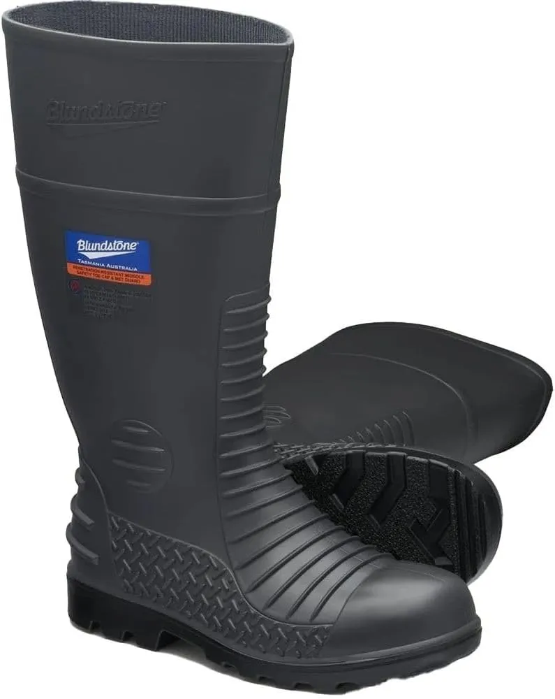 Blundstone Men's Metatarsal Guard Gumboot,Grey Waterproof,AU