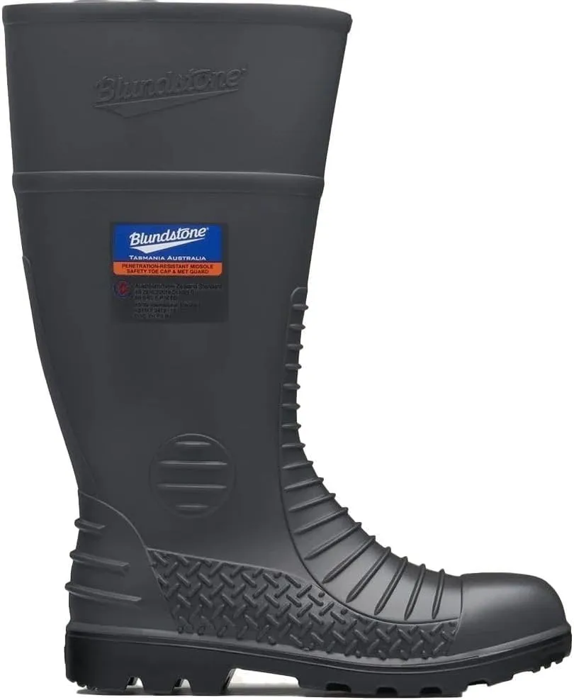 Blundstone Men's Metatarsal Guard Gumboot,Grey Waterproof,AU