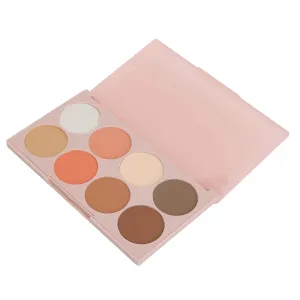 Blush Palette, Makeup Palette, 4 in 1 8 Colors Blush Highlighter Eyeshadow Contour Palette Matte Pearlescent Long Lasting Face Makeup Palette 02