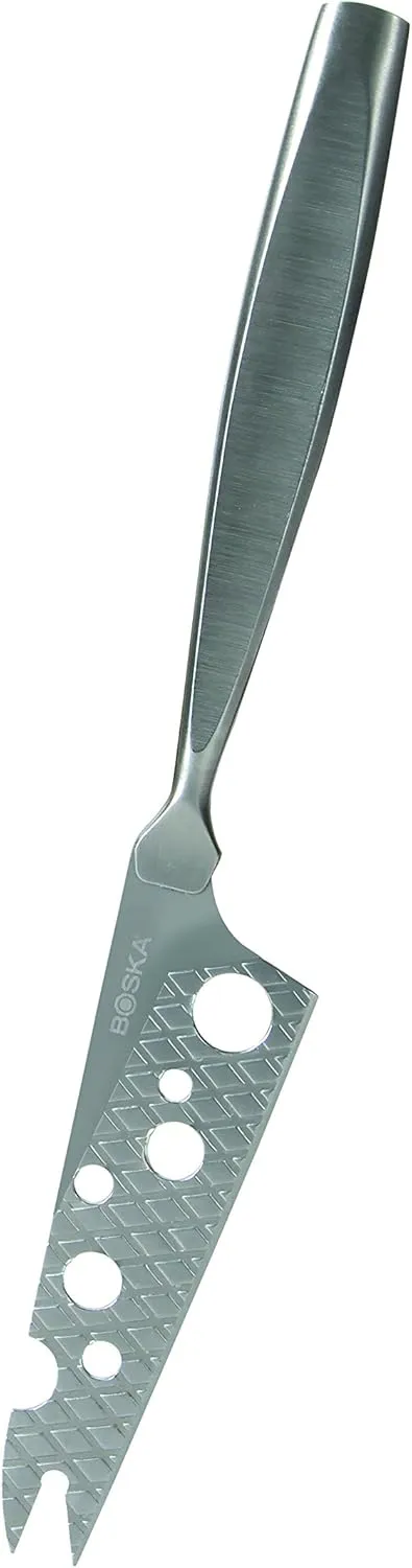 BOSKA Stainless Steel Cheese Knife - Best for All Types of Cheese - Multi-Functional Cheese Slicer - Handheld Slicer - Silver Non-Stick - Dishwasher Safe - For Kitchen Cooking