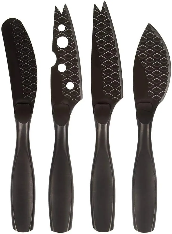 Boska Stainless Steel Cheese Knife Set - Monaco For All Types of Cheese - Multi-Functional Cheese Slicer - Silver Non-Stick - Dishwasher Safe - For Kitchen Cooking