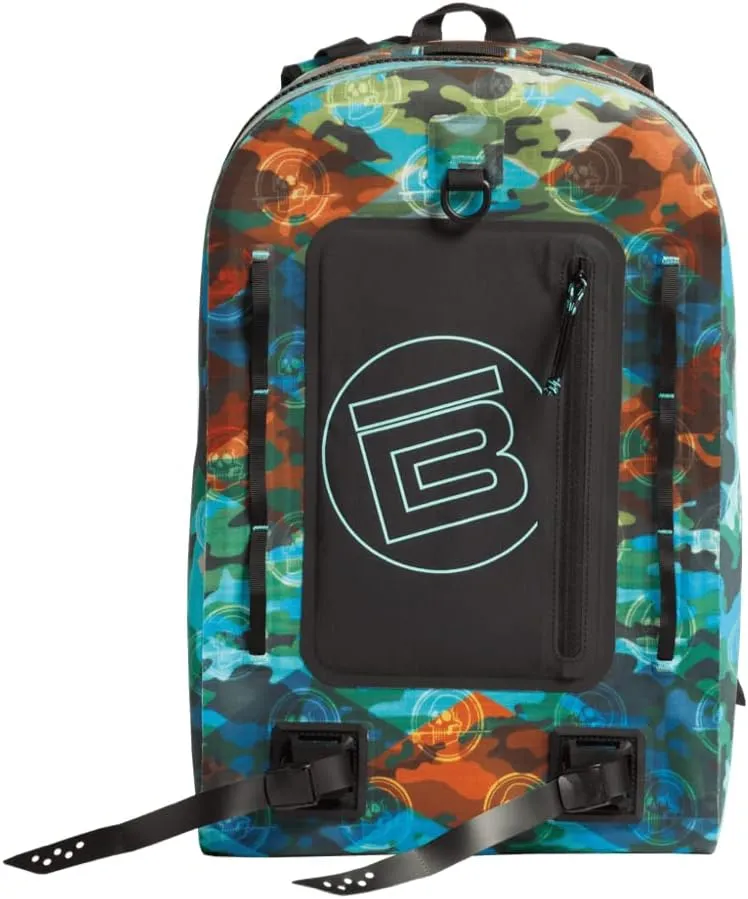 BOTE Highwater Backpack Waterproof Outdoor Zipper Dry Bag 28 Liter Capacity Molle Straps Fully Submersible Watersports Kayaking Fishing Hunting Boating