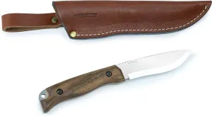 BPS Knives HK1 SSH - Handmade Stainless Steel Knife - Fixed Blade Full Tang Hunting Knives - Camping Bushcraft Knife With Leather Sheath - Outdoor Survival Camp Knives