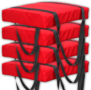 Bradley 4 Pack Type IV Boat Cushion USCG Approved Throwable Flotation Device; Coast Guard Approved Throw Preserver with Foam Cushion; throwable Boat Safety Device