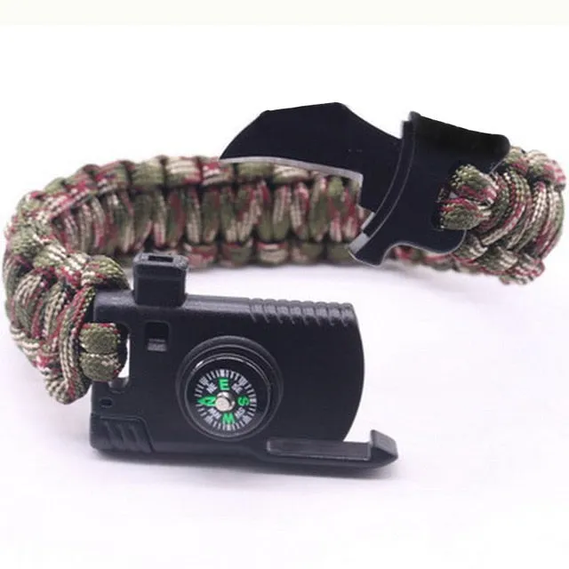 Braided Men's Multi-function Paracord Survival Bracelet