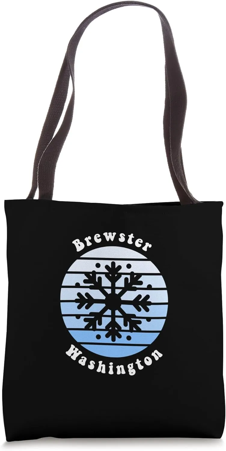 Brewster Washington Snow Christmas Souvenir Vacation Tote Bag