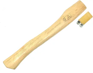 BRUFER 203652 Genuine Hickory Wood Replacement Handle for Camp Axe - 14" Complete Set with Wooden and Steel Wedges (14" - 1 Pack)