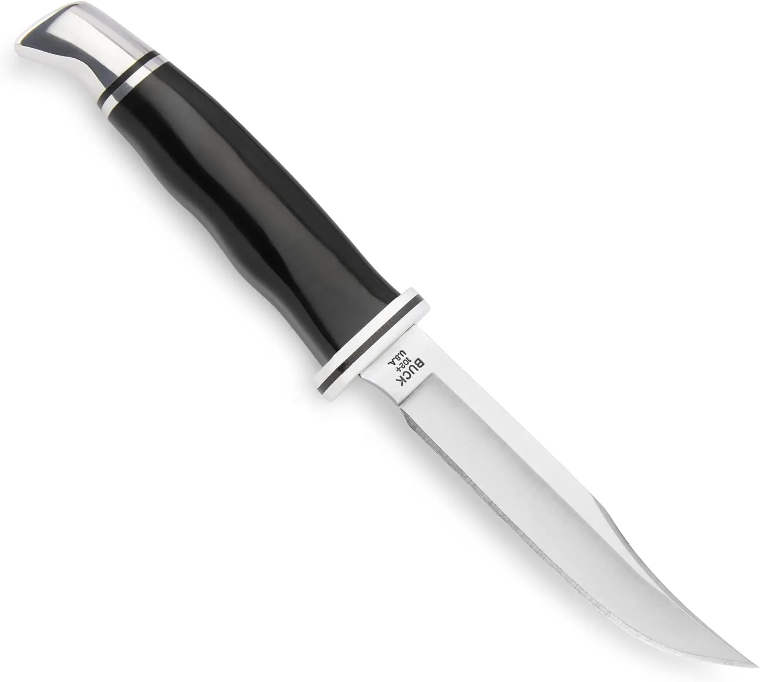 Buck Knives 102 Woodsman Fixed Blade Hunting Knife, 4" Stainless Steel Blade with Leather Sheath