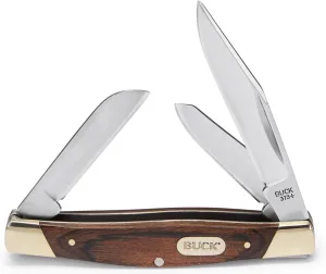 Buck Knives 373 Trio 3-Blade Folding Pocket Knife with Wood Handle