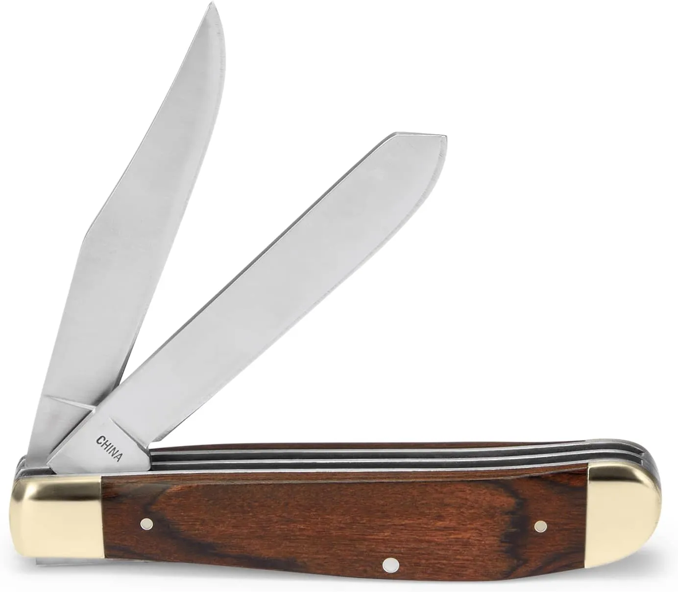 Buck Knives 382 Trapper 2-Blade Folding Pocket Knife with Wood Handle