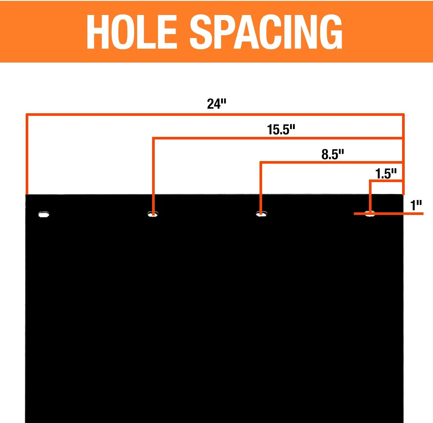 Buyers Products, RC36PPB, 2 Pack, Super Durable Black Polymer Mudflaps, 24x36 Inch, Mud Flaps are NOT Rubber