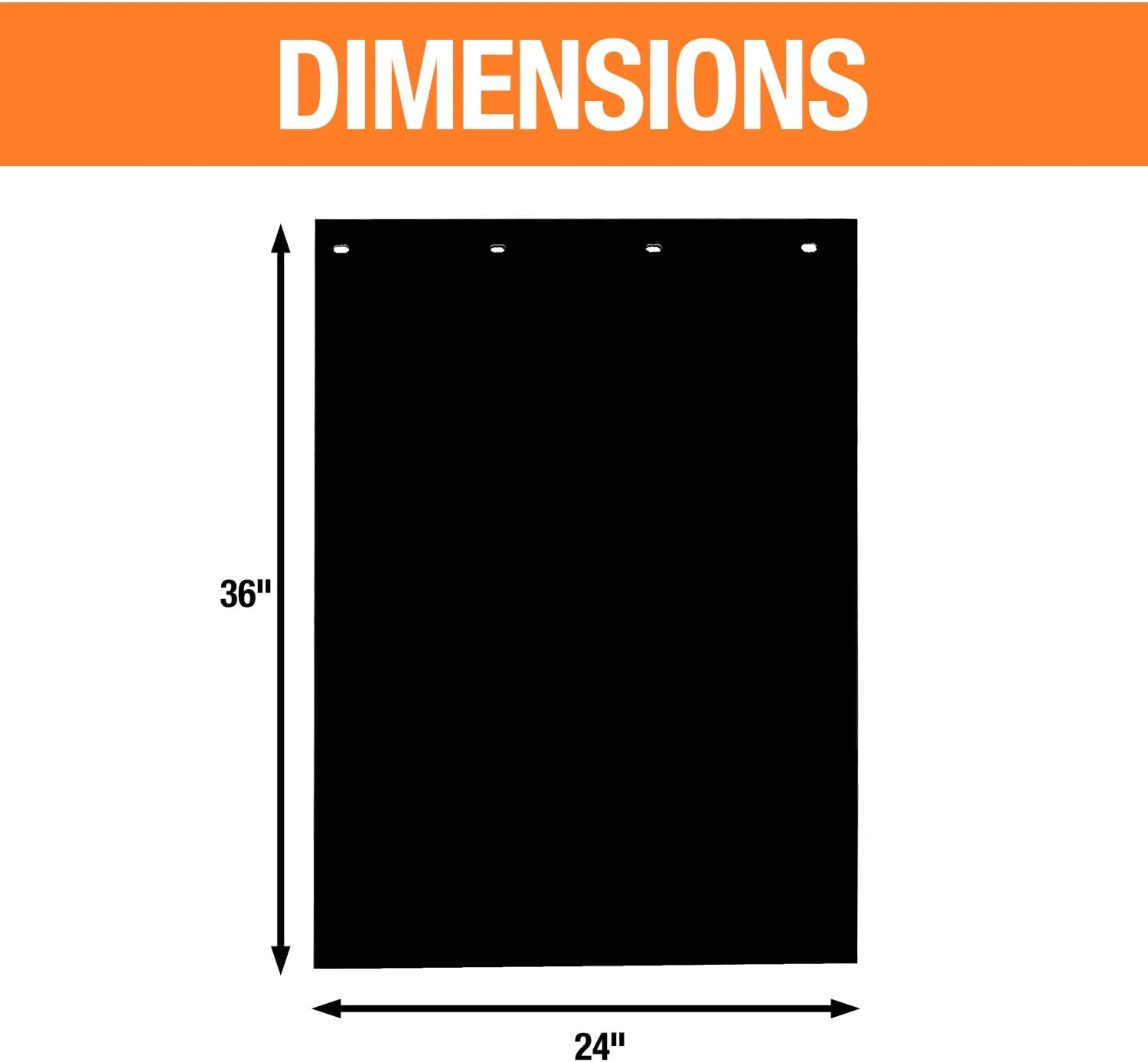 Buyers Products, RC36PPB, 2 Pack, Super Durable Black Polymer Mudflaps, 24x36 Inch, Mud Flaps are NOT Rubber