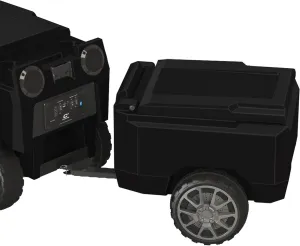 C3 Cooler Trailer - Black with Black Lid | 30 can Capacity | Hitch Included