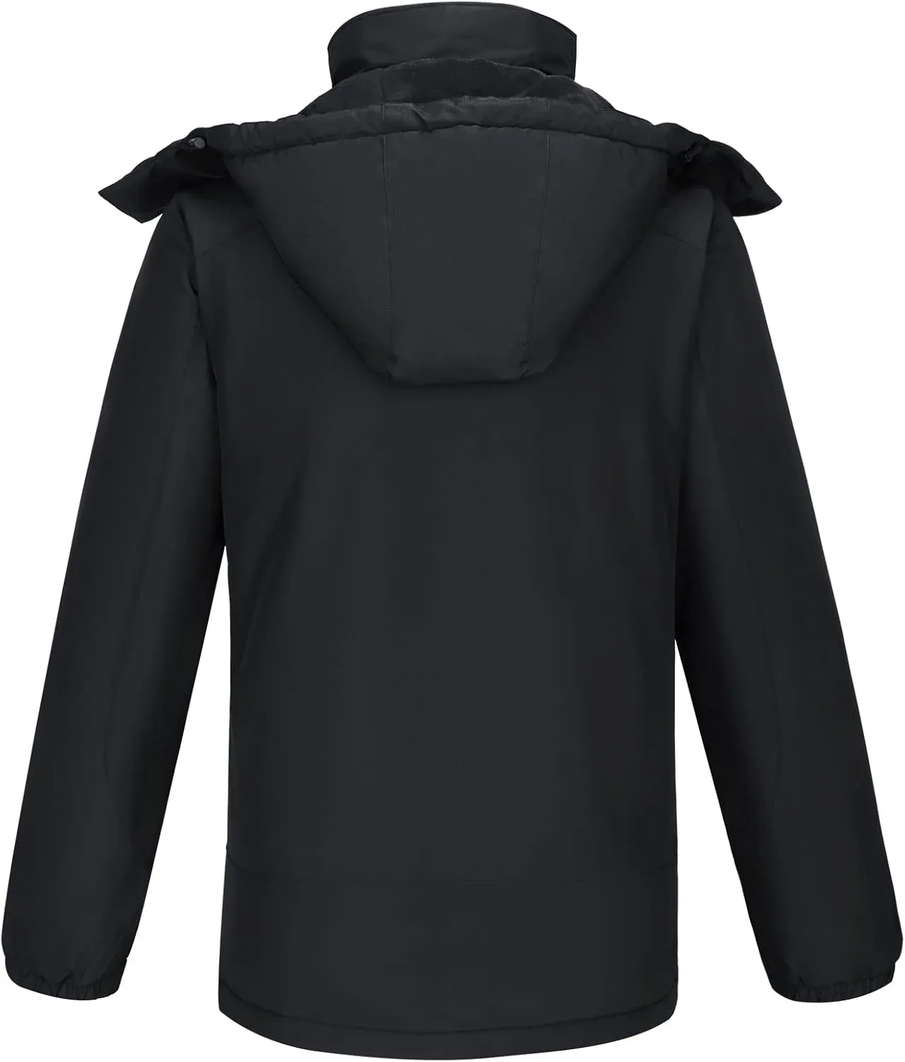 CAMEL CROWN Men's Mountain Waterproof Ski Jackets Warm Winter Snow Coat with Detachable Hood Windproof Rain Jacket