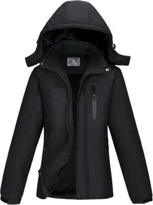 CAMEL Women's Warm Winter Ski Jackets Waterproof Snow Coat with Hood Mountain Windproof Rain Jacket